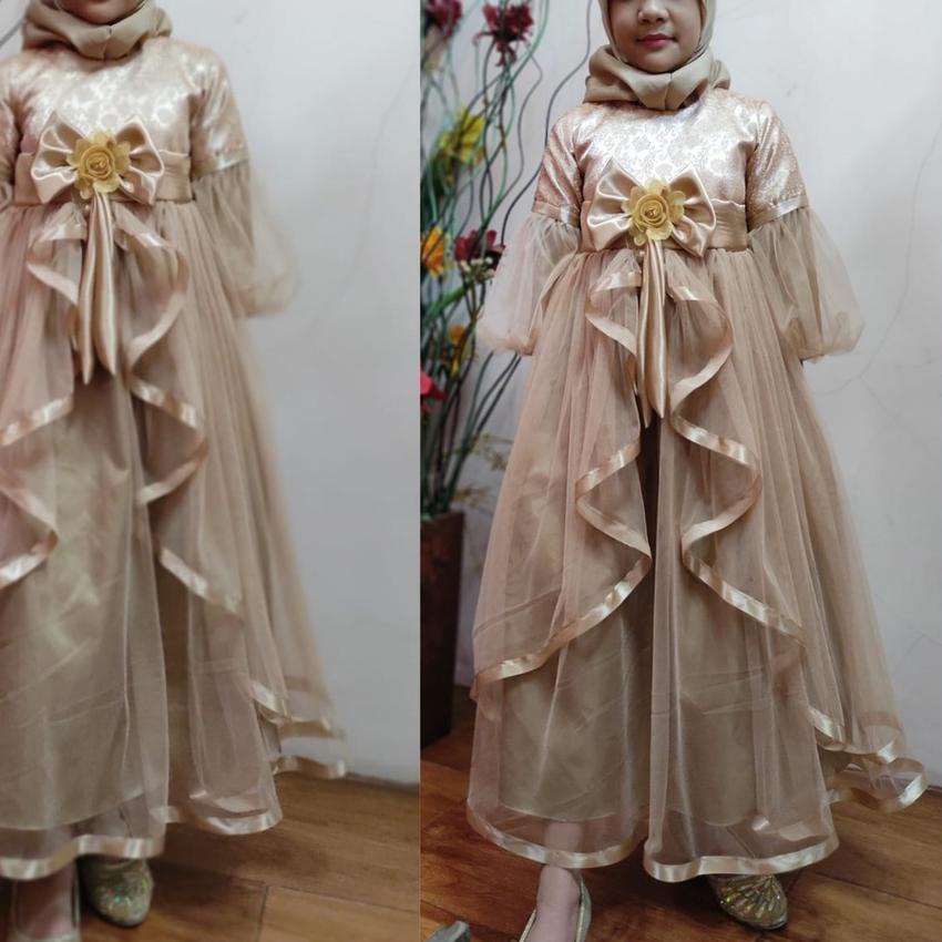 ➦ Gaun pesta anak perempuan dress / Dress pesta muslim anak usia 4 - 10 tahun / Pakaian anak perempu