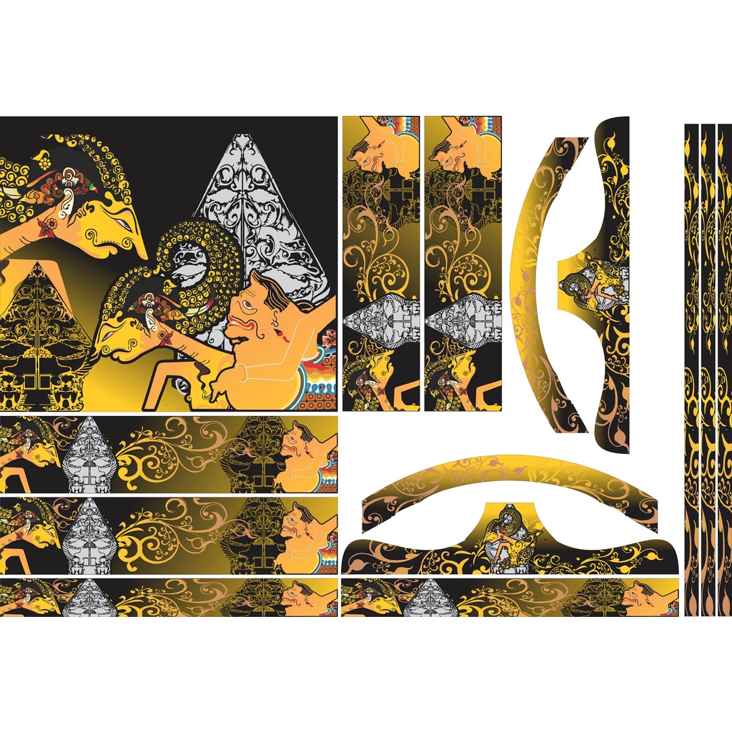 STICKER DECAL SANGKAR BURUNG / STIKER KANDANG KOTAK || MOTIF WAYANG