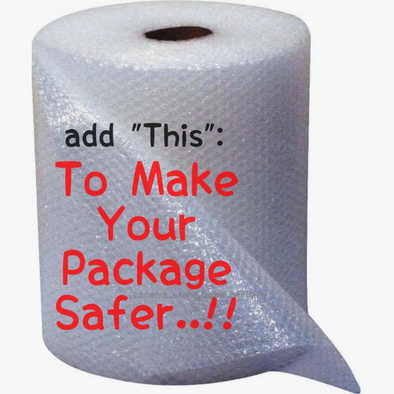 

BUBBLE WRAP untuk tambahan packing agar lebih extra aman.