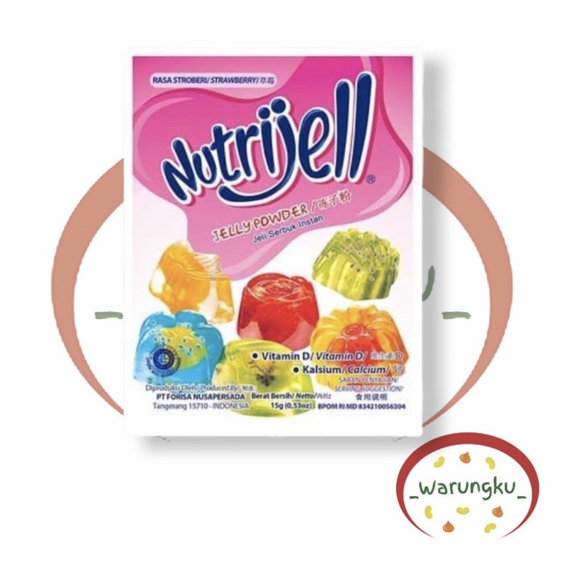 

Nutrijell STROBERI STRAWBERRY 15gr Nutrijel Jelly Agar Agar