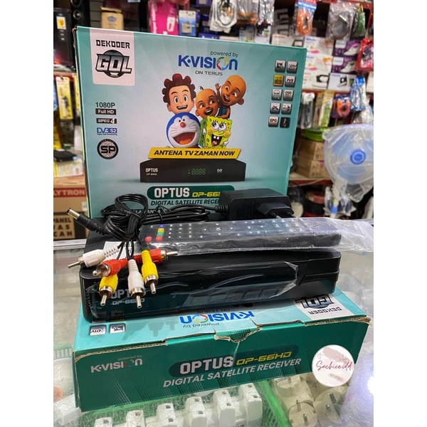 Digital Receiver GOL OPTUS OP-66HD (Ratusan Channel Gratis) K Vision / Antena Parabola TV