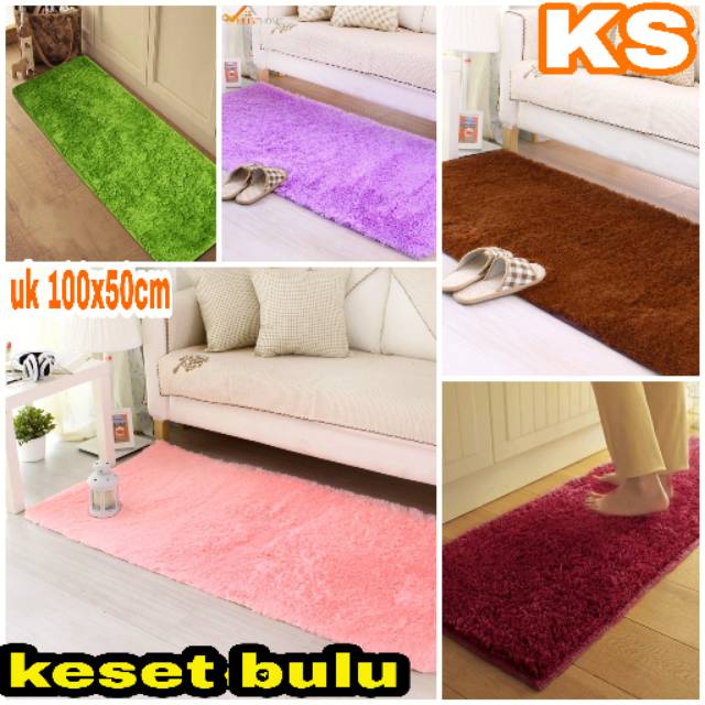 Keset bulu empuk uk 100x50cm