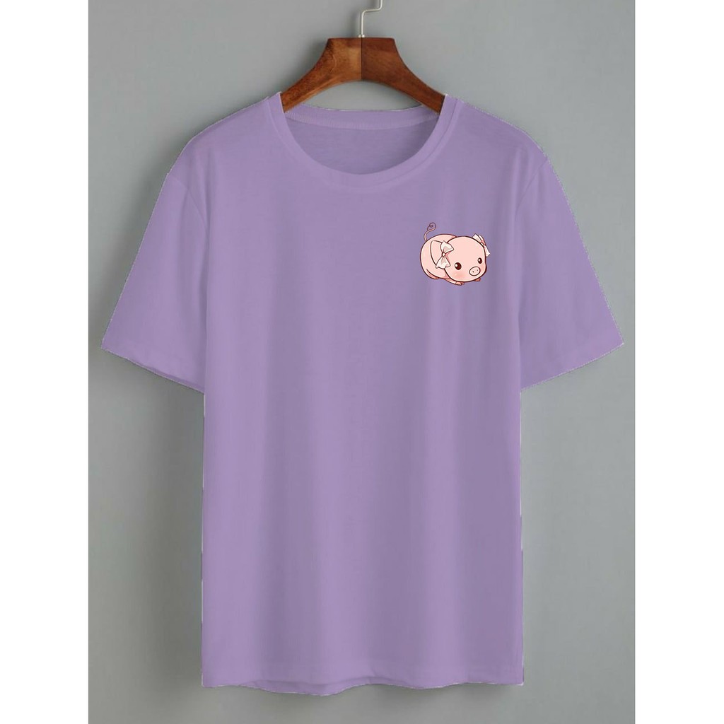 kaos pig cute / kaos KARAKTER/ kaos wanita / KATUN 24S