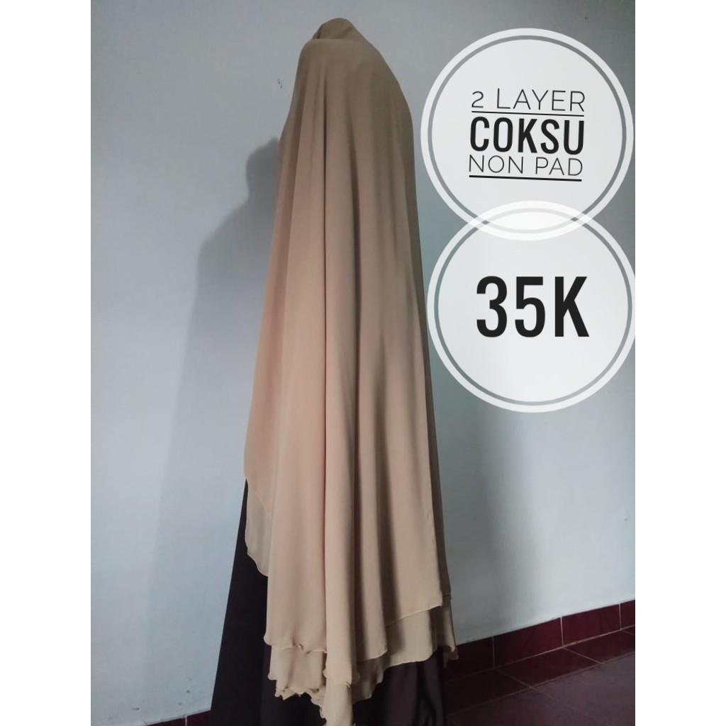 Preloved Khimar 2 layer