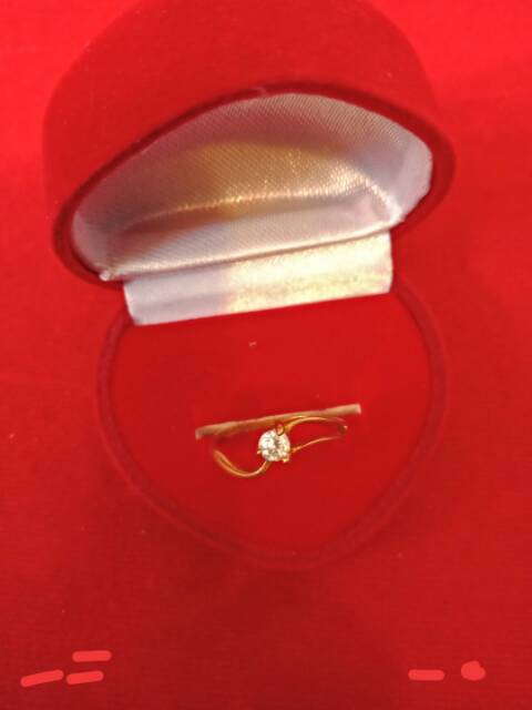 Cincin No 12 anak dan dewasa emas asli kadar 700 70% 22 1 satu gram gold cantik rantai guess mickey r