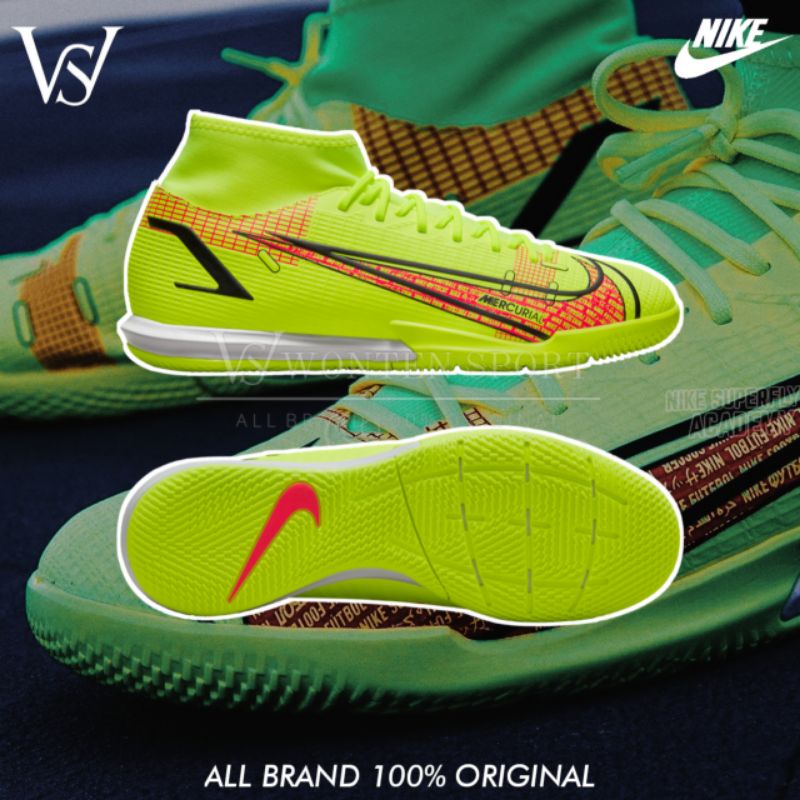 Sepatu Futsal Nike Mercuarial Superfly 8 Academy IC - Volt CV0847-760 Original