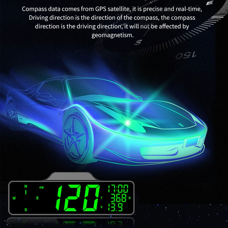 Kiss Head Up Displayhud Speedometer Digital Universal Dengan Odometer Untuk Mobiltruk