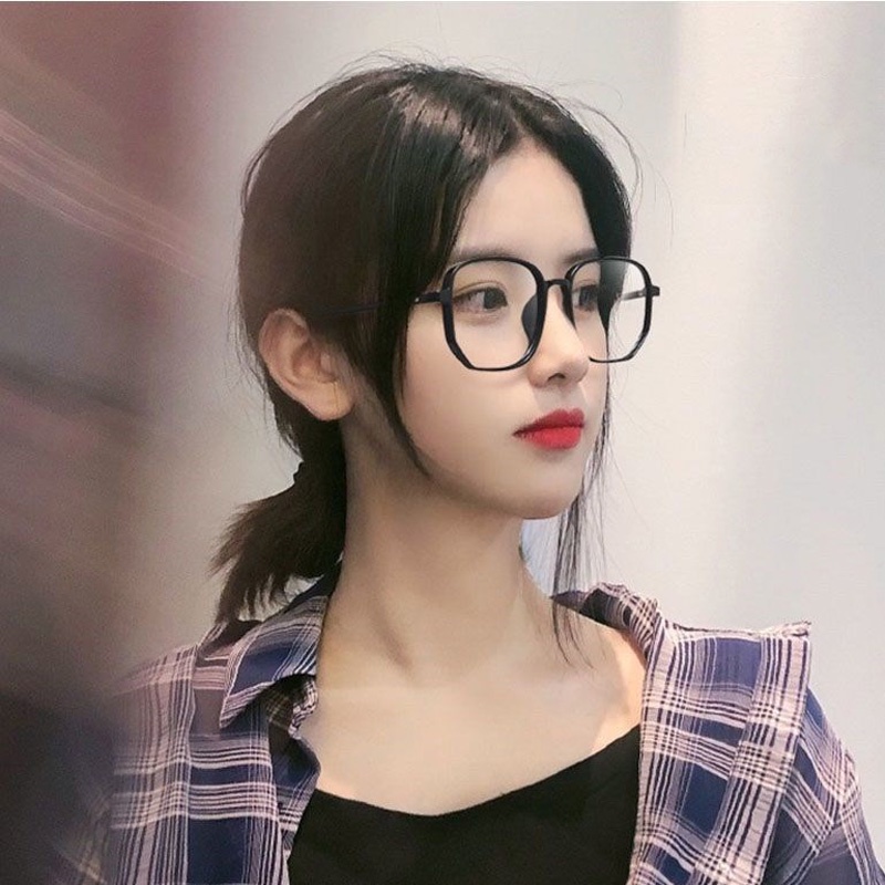 We Flower Kacamata Bingkai Persegi TR90 Korea TR90 Untuk Wanita Perempuan Trendi Kacamata Lensa Pemblokiran Cahaya Biru Fashion Kecantikan Eyewear OOTD Ornamen