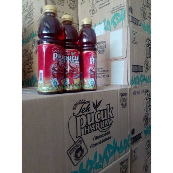 Air Teh Kemasan Teh Pucuk Harum Botol 350 ml isi 24 pcs 1 dus Khusus pengiriman Sameday atau Instant