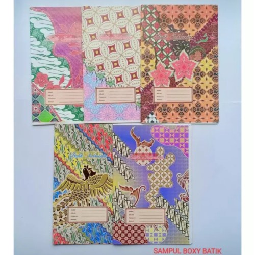 Jual Sampul Buku Motif Batik ukuran boxy/kwarto isi 20psc | Shopee