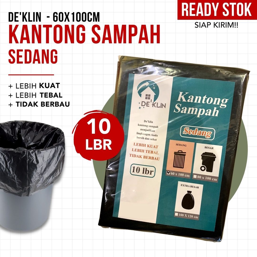 [ TERMURAH ] Kantong Sampah - Kuat &amp; Tebal Uk. Sedang / Besar / Extra Besar