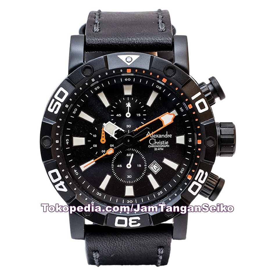 Jam Tangan Pria Alexandre Christie AC 6413 MC LIPBA Original Kulit