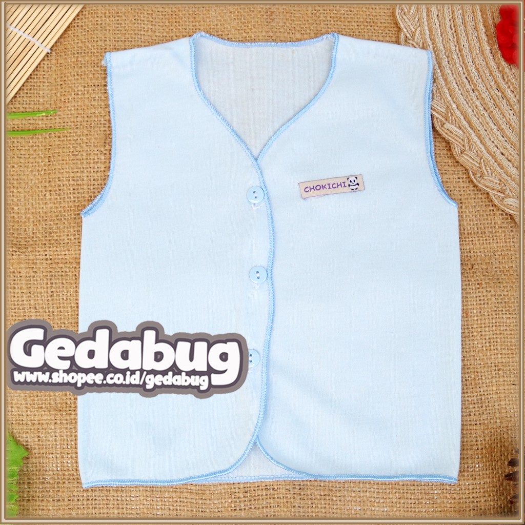 6pcs - Baju Kutung Bayi SNI CHOKICHI Polos Warna size Newborn 0-4 Bulan