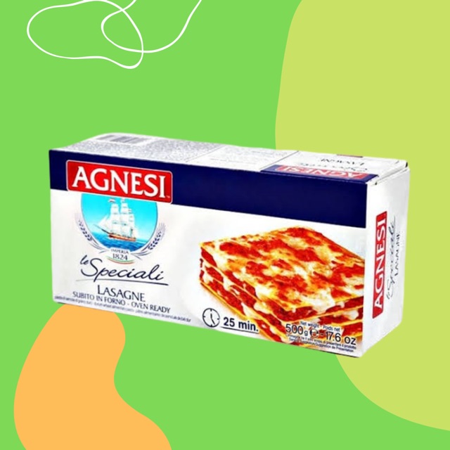 

Agnesi Le Lasagne (Pasta Lasagna instan) 500gr