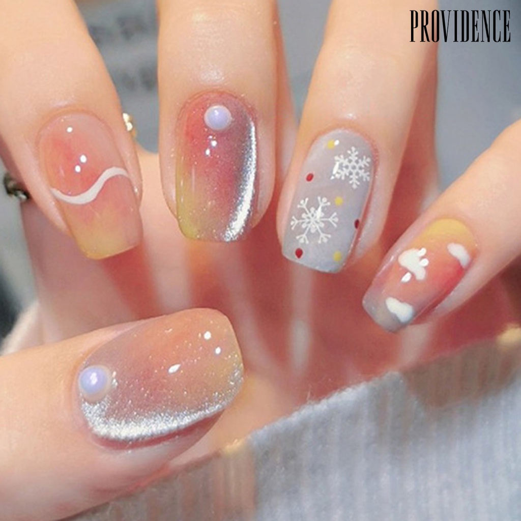 Providence 12Grids/Box Flat Back Nail Art Rhinestone 3D Effect Faux Pearl Style Round Glitters DIY Nail Rhinestones Decoration for Manicure