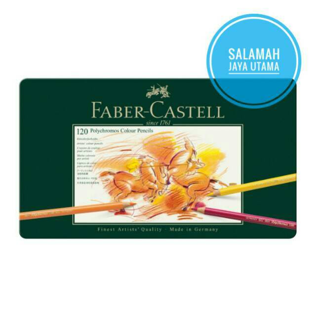 Pensil Warna Polychromos 120 Warna Faber Castell (Tin Case)