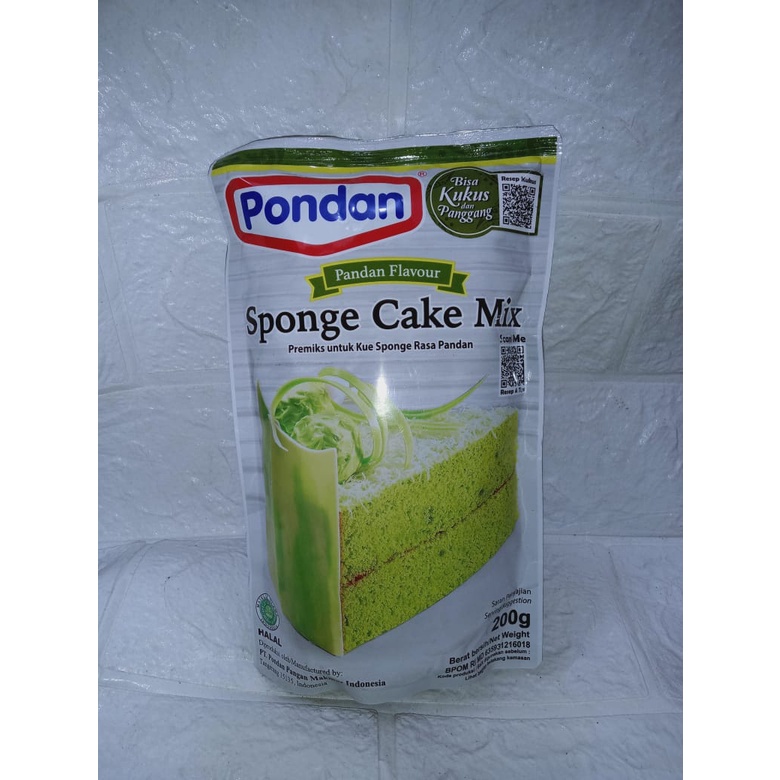 

Pondan Sponge Cake Mix Rasa Pandan 200gr