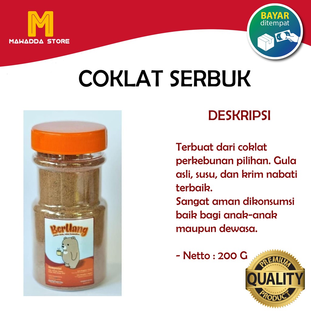 

Coklat Serbuk Beruang 200 Gram