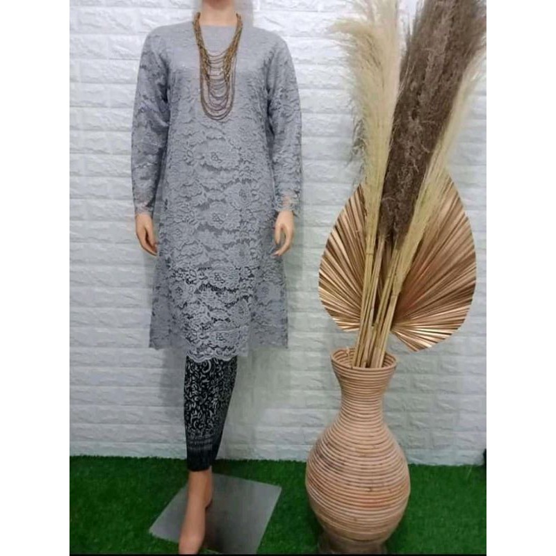 IndahKebaya | SETELAN KEBAYA DAHLIA BROKAT / TUNIK BROKAT MODERN / KEBAYA KONDANGAN / DRESS MURAH