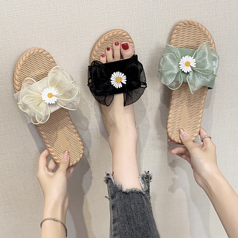 NDY 05 SANDAL FLIPFLOP PITA TALI SUN FLOWERS