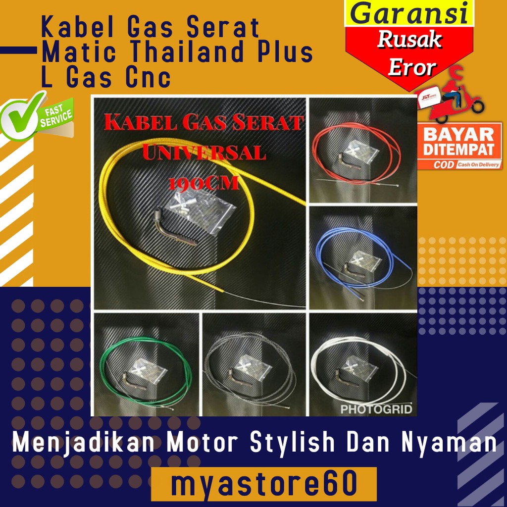 Kabel Gas Serat Matic Thailand Plus L Gas Cnc Kabel Gas Semua Sparepart Aksesoris Variasi Motor