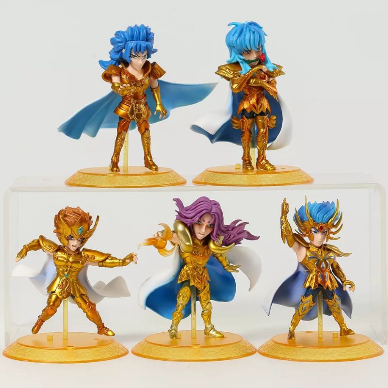 Figure Saint Seiya set 5 Miniatur Hiasan Topper