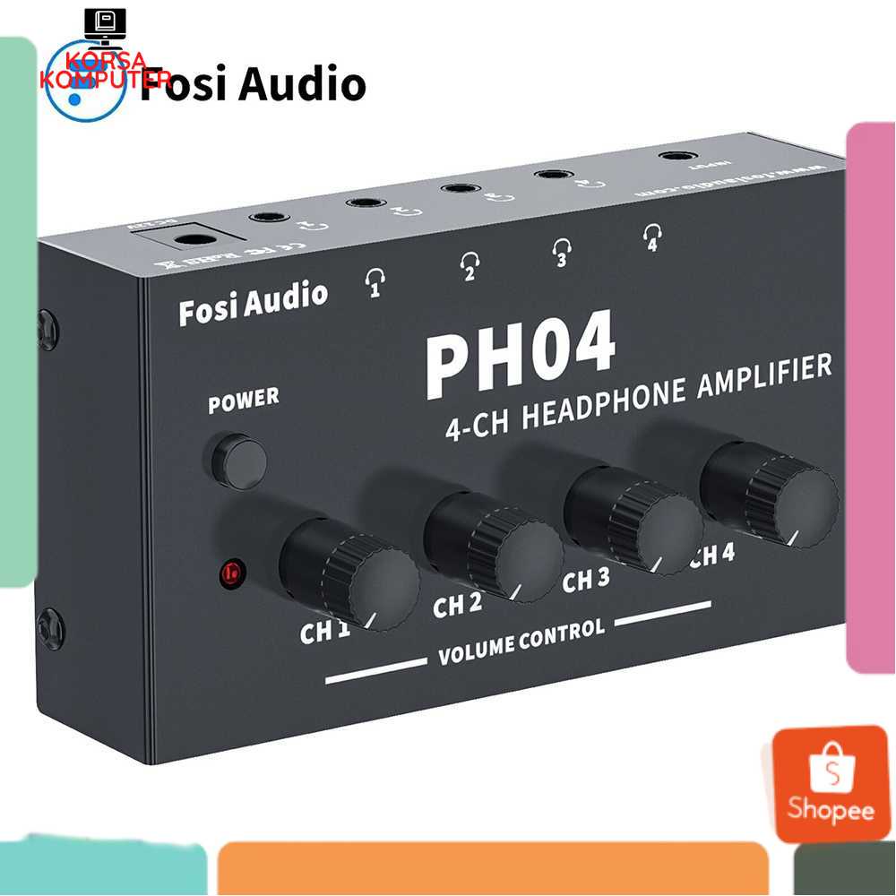 Amplifier Audio Headphone 4 Channel Fosi Suara Jernih Super bass Ori Fosi Audio Headphone Amplifier 