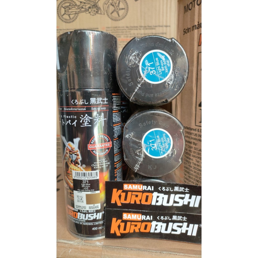 cat semprot samurai kurobushi pilok pilox samurai light blue 371 400ml biru terang