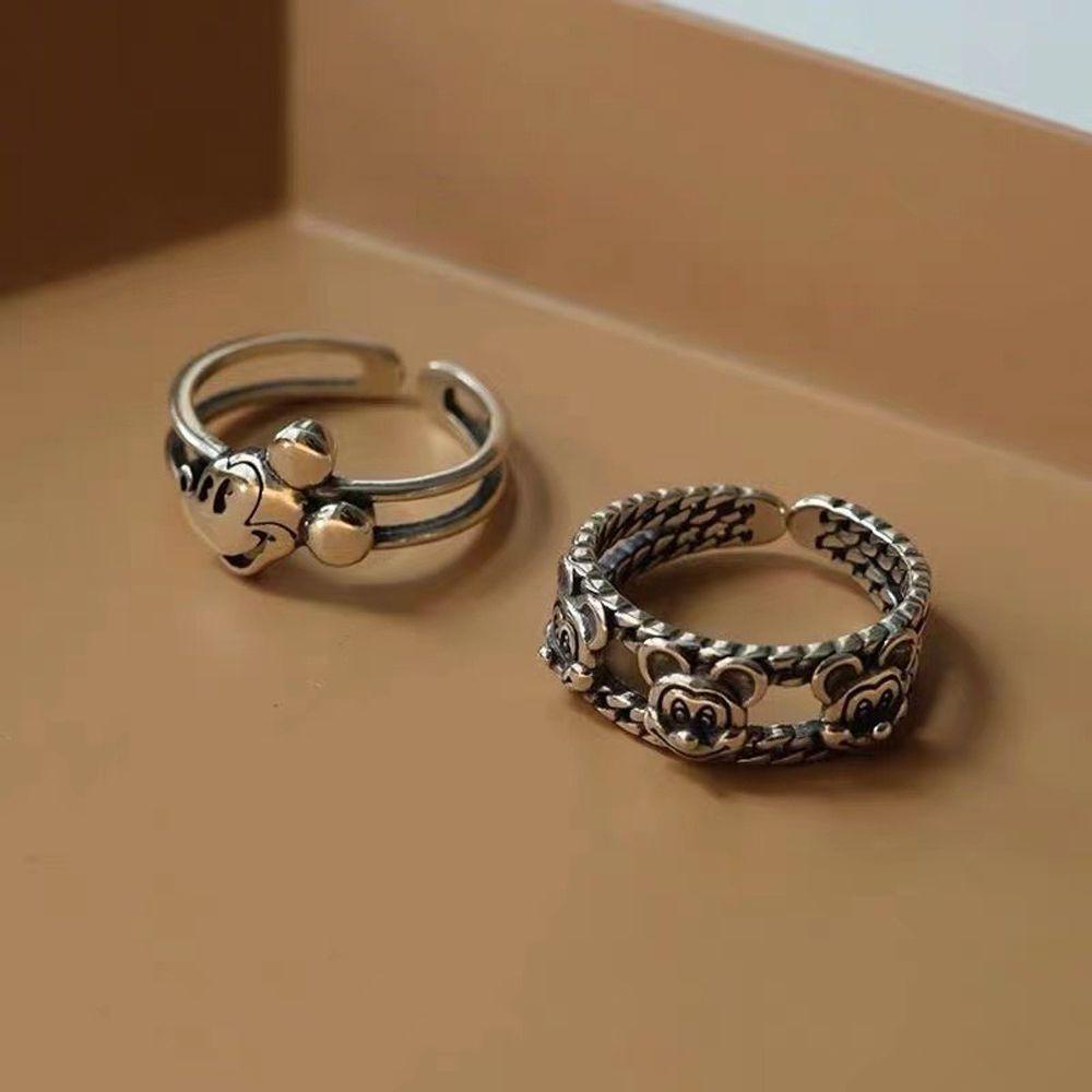 Mxbeauty Cincin Pembukaan Wanita Rantai Kreatif Elegan Untuk Pasangan Perempuan Perhiasan Jari Yang Dapat Disesuaikan