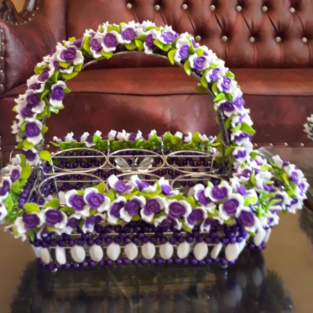 KERANJANG AQUA HIAS MANIK-MANIK ISI 6