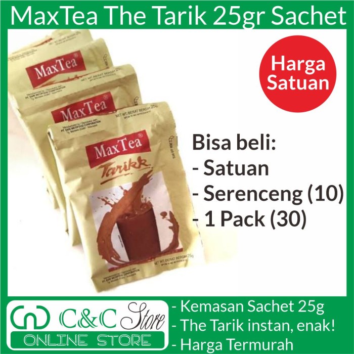 

B062D Maxtea Teh Tarik Sachet 25G Eceran Renceng Pack 054S