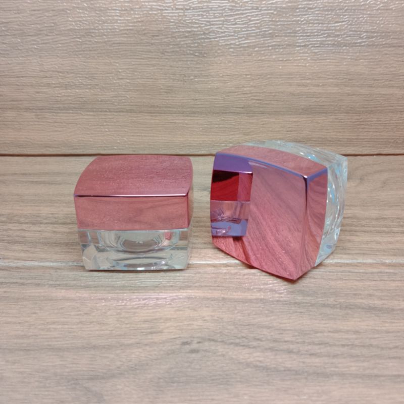 POT CREAM ACRYLIC KOTAK 10GR PINK / POT ACRYLIC IMPORT