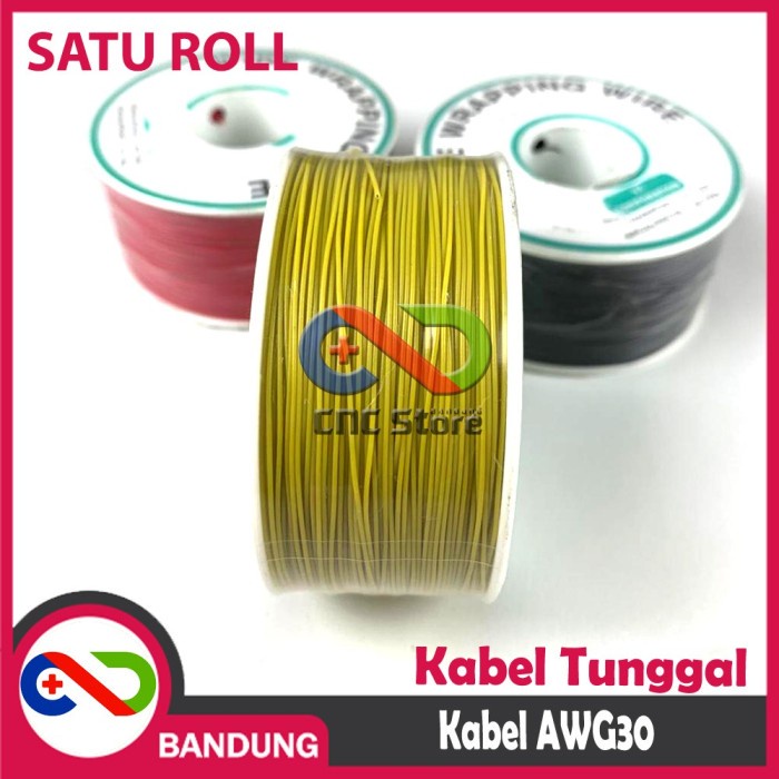 KABEL JUMPER TUNGGAL AWG30 YELLOW FOR BREADBOARD PER SATU ROLL