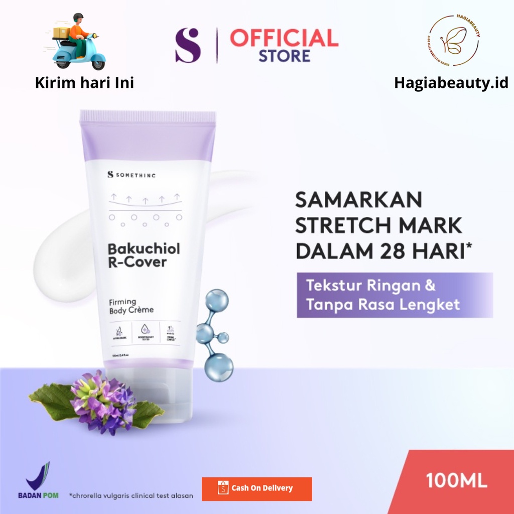 Bisa COD - SOMETHINC Bakuchiol R-Cover Firming Body Crème - Krim Stretch Mark