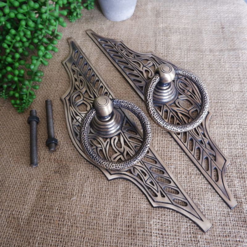 Handle pintu gebyok kuningan antik handle pintu rumah kuno