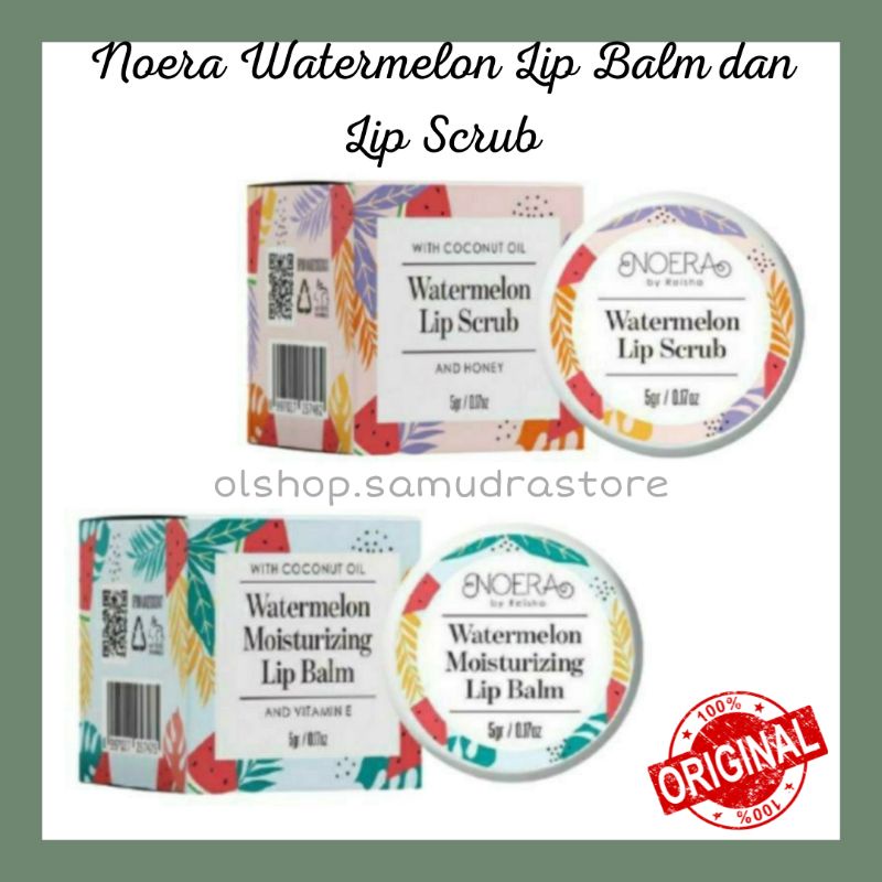 [READY STOK] Noera Watermelon Lip Balm - Noera Watermelon Lip Scrub