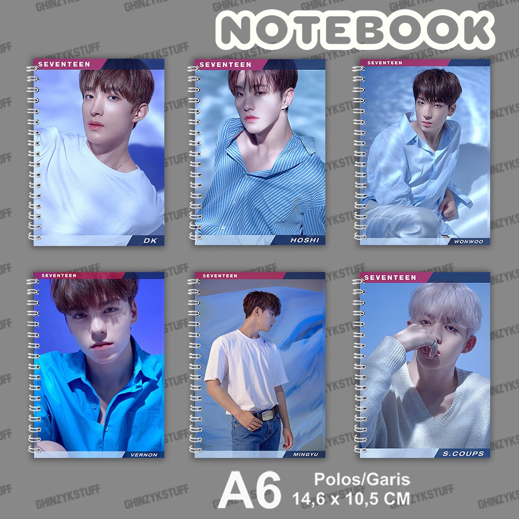 

Notebook KPOP Ukuran A6 10,5 cm x 14,8 cm Seventeen Hit