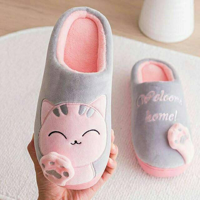  Sandal  sendal rumah santai  lucu  import boneka kucing 