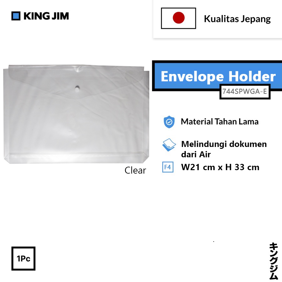 

Map Kancing Plastik Envelope Holder F4 Simply King Jim 744SPWGA-E