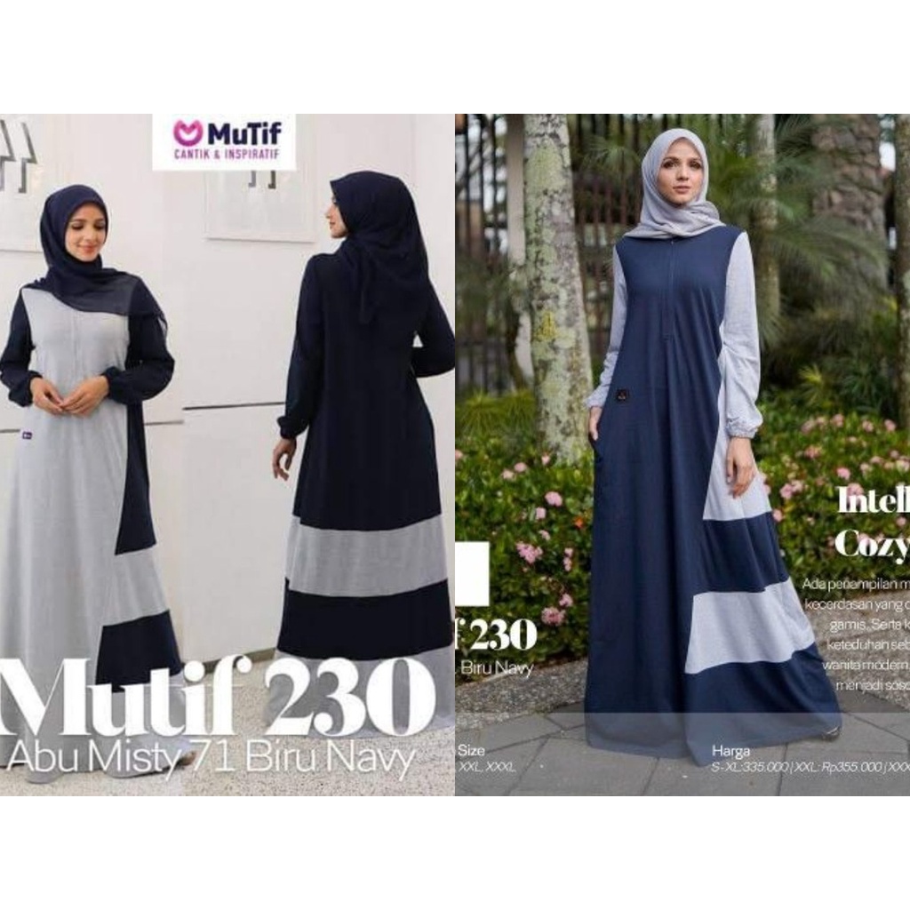 MUTIF GAMIS 230 M 230 ABU MISTY BIRU NAVY