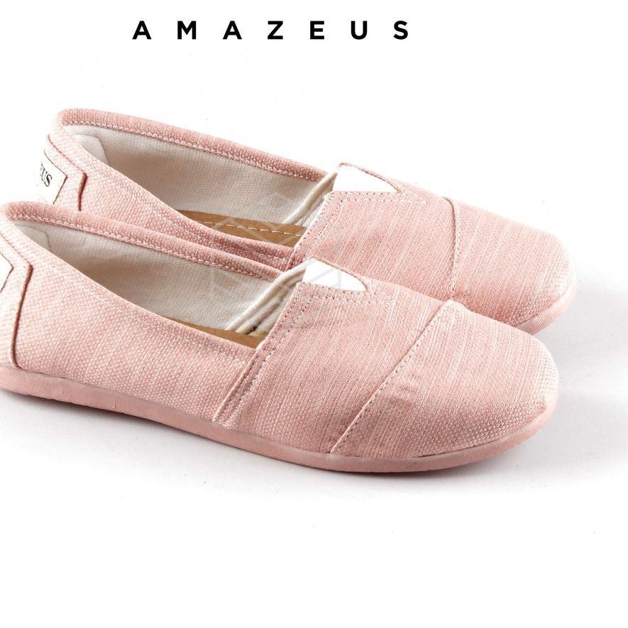 ķEK Amazeus NOELLE Slip On Wanita Kanvas Serat Sky Blue Salem Putih Denim LARIS