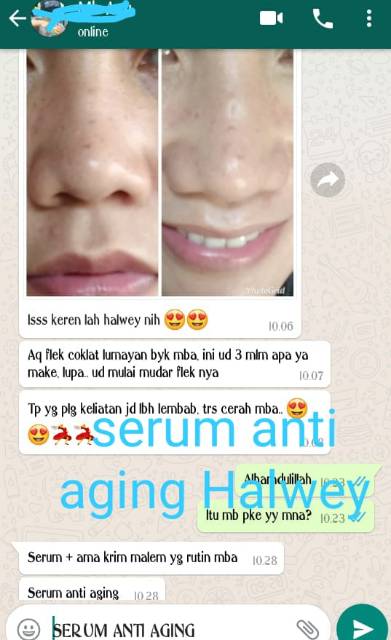 testimoni halwey skincare