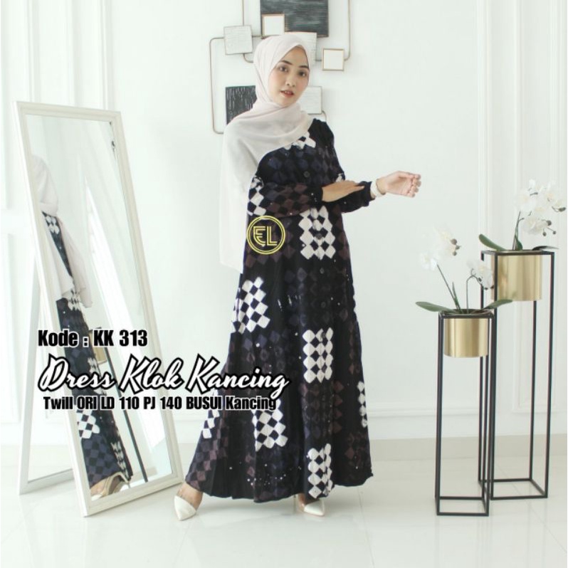 Gamis twill ori by batik Elzhaf KK313