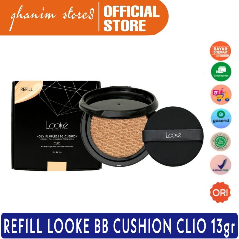 REFILL Looke Holy Flawless BB Cushion Clio 13g Original / Looke Cushion Clio / Looke Clio / Bedak Lo