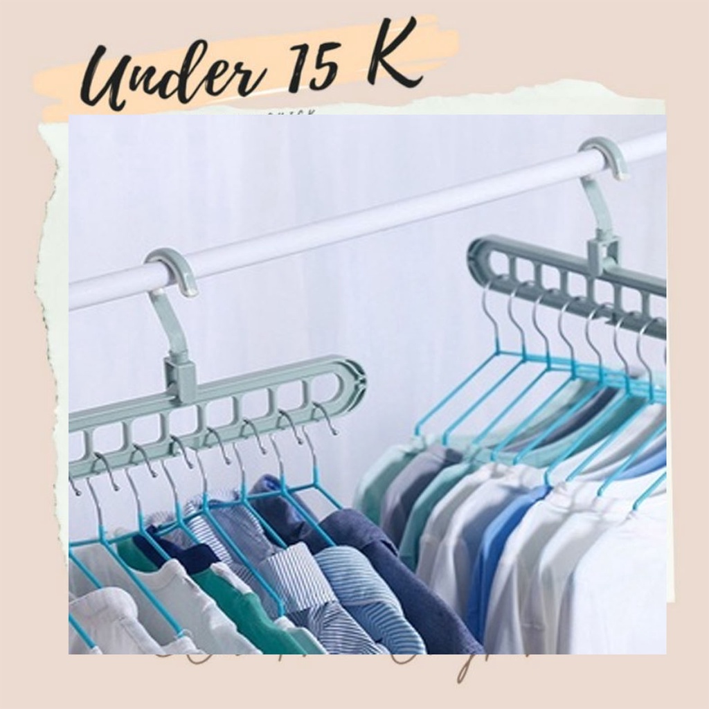 Magic Hanger Gantungan Baju Multifungsi Ajaib 9 in 1 – AC 128 - Organizer Rak stand folding hanger a