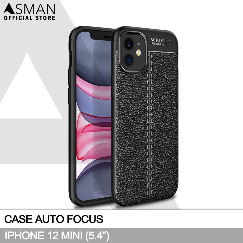 Auto Focus iPhone 12 Mini (5.4&quot;) | Softcase Premium - Hitam