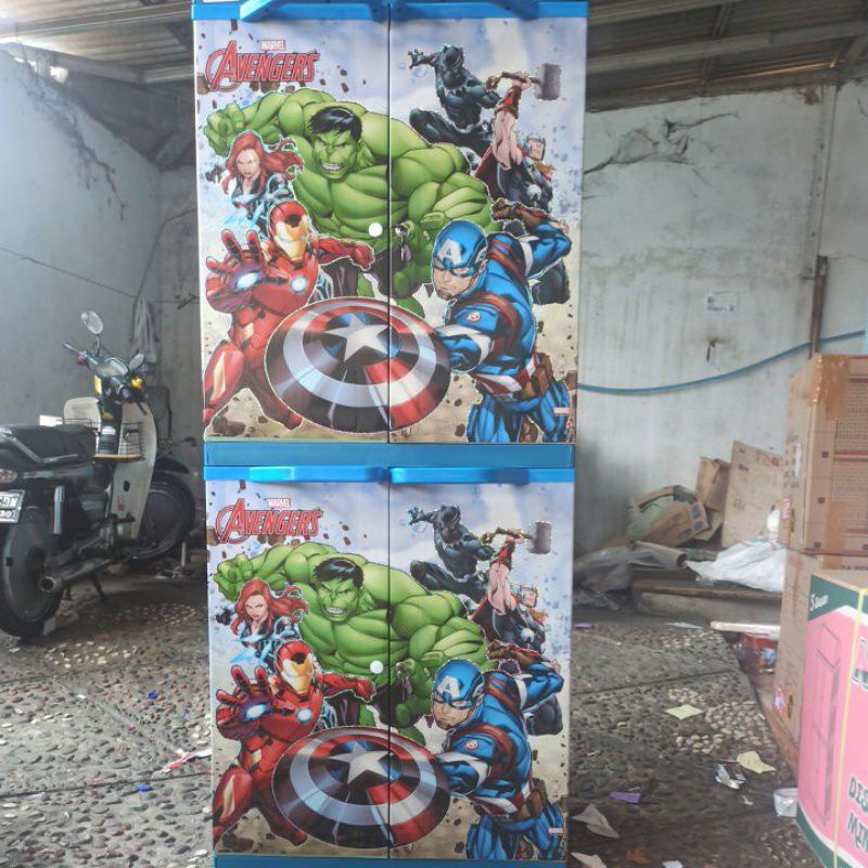 KARGO Lemari naiba 4 susun lemari pakaian lemari plastik