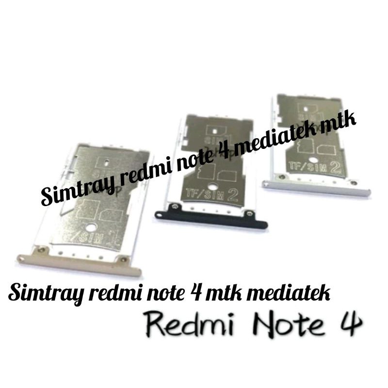 SIMTRAY SIMLOCK SLOT KARTU TEMPAT SIM XIAOMI REDMI NOTE 4 MEDIATEK ORIGINAL