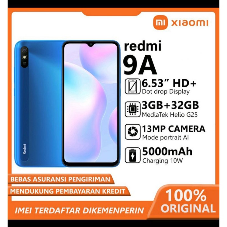 Xiaomi Redmi 9A Ram 3/32 Second Fullset Bergaransi Resmi