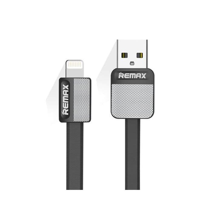 Kabel Remax Metal Platinum Rc-044I For Iphone 5 6 7 8 X Lightning Fast - Hitam